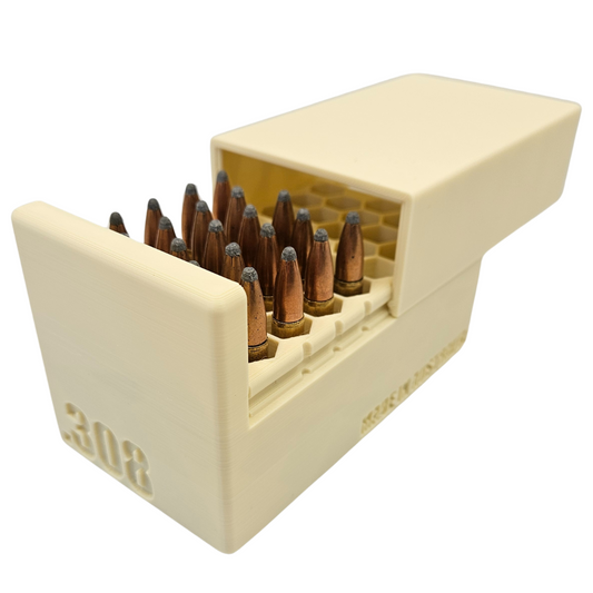 .308 Ammo Box Dispenser Case - 40 Round Rifle Ammunition Storage Loader Range