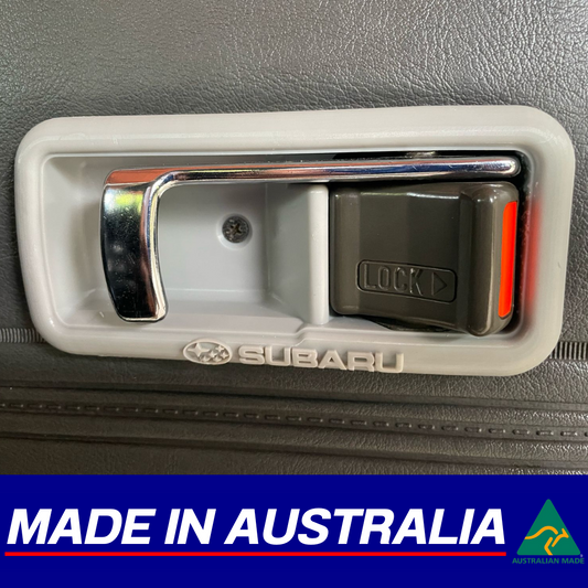 2x Set Genuine Subaru Brumby Ute Door Handle Frame Trim Housing BRAT 1981-1994
