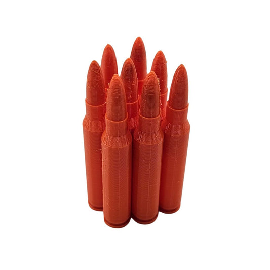 .223 Snap Caps - Dummy Rounds 8x Pack Plastic Training Ammo Rimfire Bullets