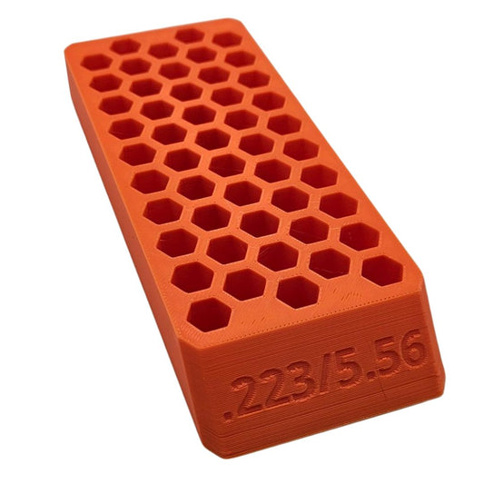 .223 Reloading Block Ammo Stand Ammunition Loading Tray - 50 Round Capacity