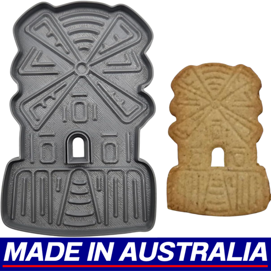 Dutch Windmill Speculaas Speculoos Spekulatius Cookie Cutter Stamp Biscuit