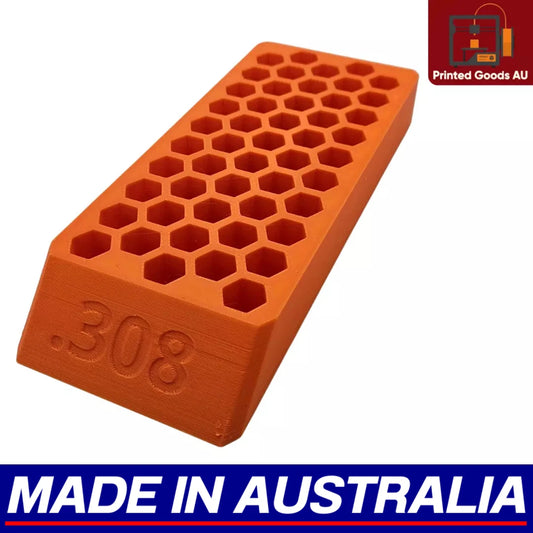 308 Reloading Block Ammo Stand Ammunition Loading Tray - 50 Round Capacity