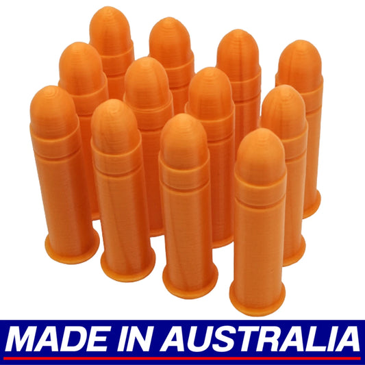 .22lr Snap Caps - Dummy Rounds 12x Pack Plastic Training Ammo Rimfire Bullets