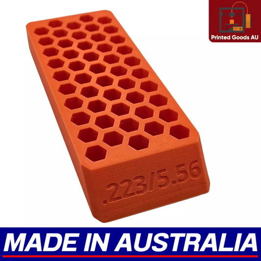 .223 Reloading Block Ammo Stand Ammunition Loading Tray - 50 Round Capacity