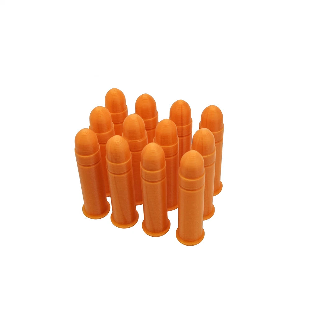.22lr Snap Caps - Dummy Rounds 12x Pack Plastic Training Ammo Rimfire Bullets